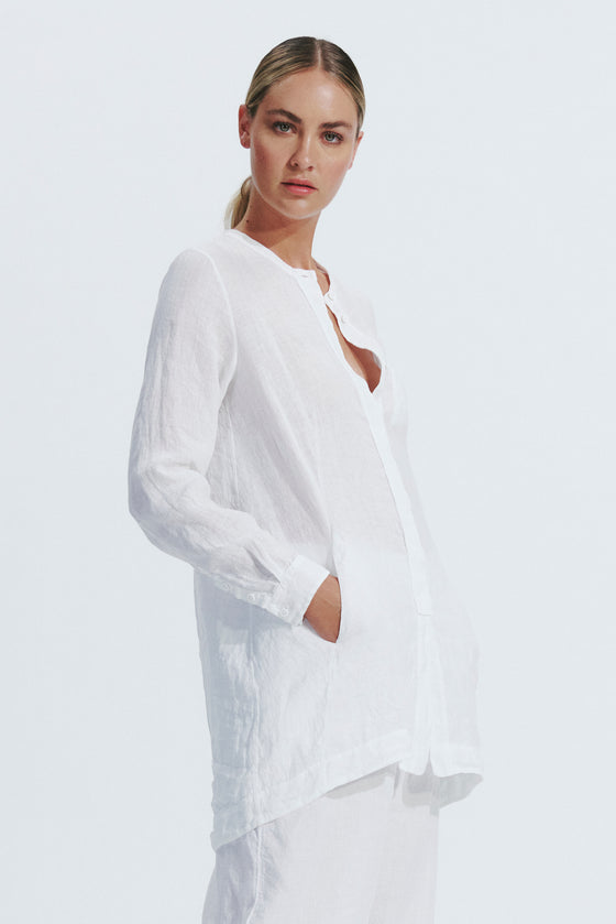 Linen Longline Shirt