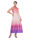 Cleo Sleeveless Midi Dress Ombre Coral