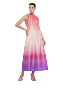  Cleo Sleeveless Midi Dress Ombre Coral