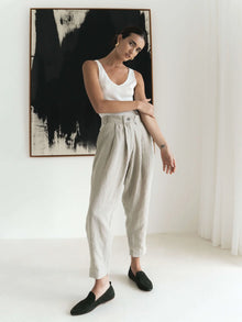  Tapered Linen Trouser