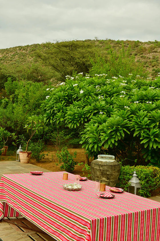 Calypso Stripe Tablecloth 12 seater