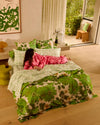 Marigold Leaf Linen Quilt Cover - King