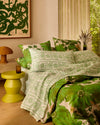 Marigold Leaf Linen Quilt Cover - King