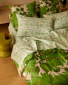 Marigold Leaf Linen Quilt Cover - King
