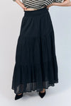 Diamond Maxi Skirt - Black