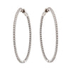 CAROLINE FINE SILVER CUBIC ZIRCONIA HOOPS