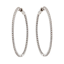  CAROLINE FINE SILVER CUBIC ZIRCONIA HOOPS