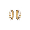 Gold Plate Seed Pearl Hoops