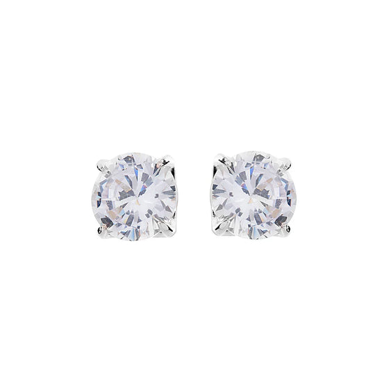 5mm Silver Claw Set CZ Stud