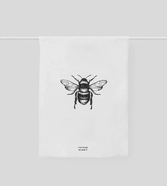 Father Rabbit Bee Tea Towel