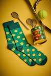 Tennis socks in a can