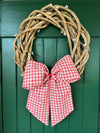 Christmas Bows Red Gingham