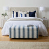 Riley Navy/Linen Patch Cushion