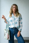 Poppy Flower Shirt Chambray