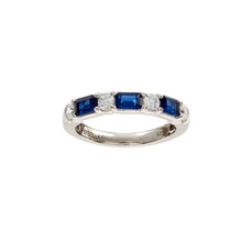  Leanne Blue & Clear CZ Ring