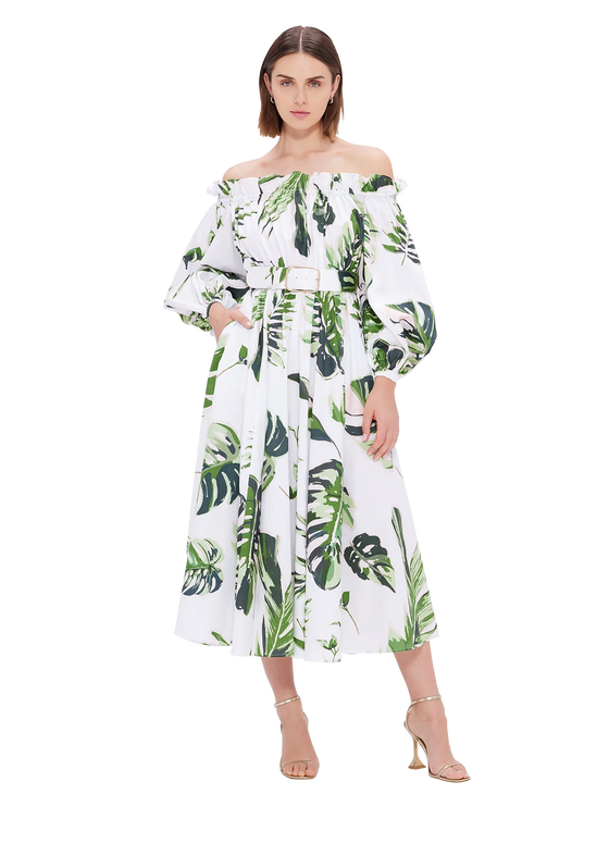 Sarah Off Shoulder Midi Dress