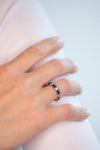 Leanne Blue & Clear CZ Ring