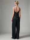 Lisa Silk Singlet Black