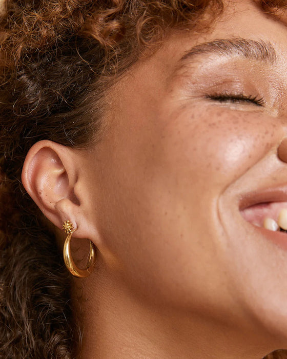 Riley Gold Hoop Earrings Small