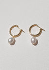 Mini Keshi Pearl Hoops - Gold