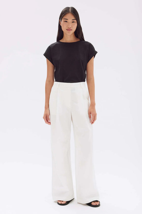 Macy Poplin Pant White