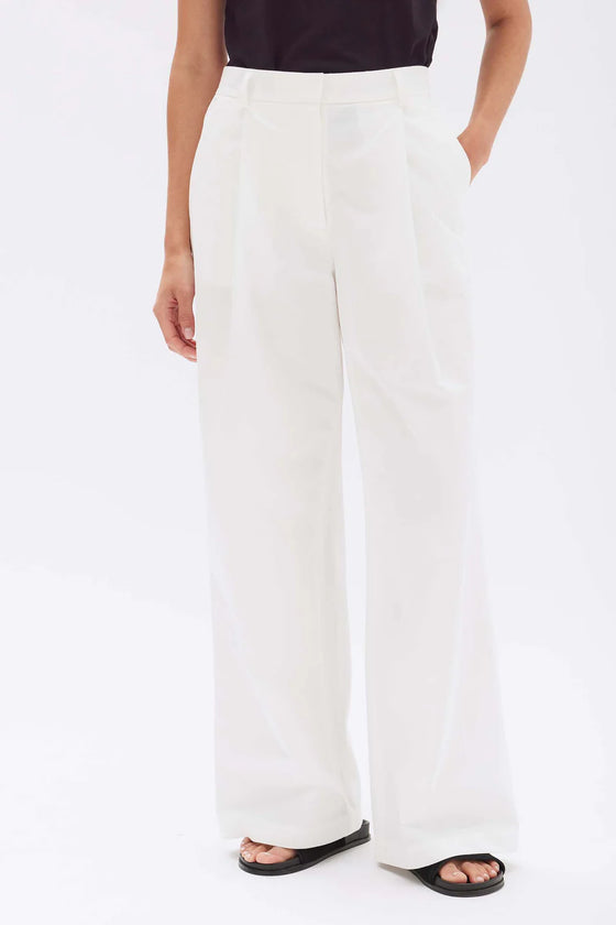 Macy Poplin Pant White