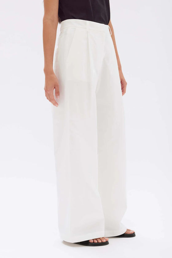 Macy Poplin Pant White