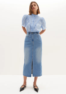  Blanca Denim Skirt Blue