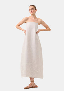  Kari Linen Strapless Dress