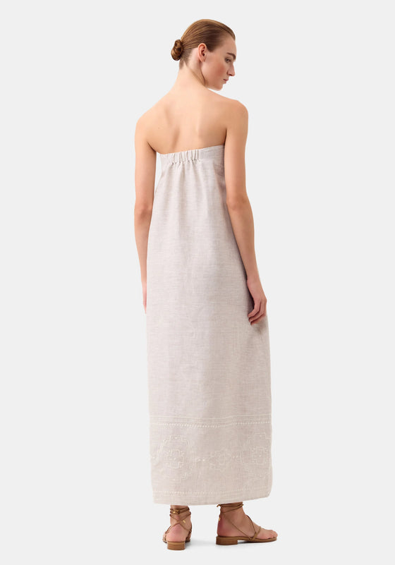 Kari Linen Strapless Dress