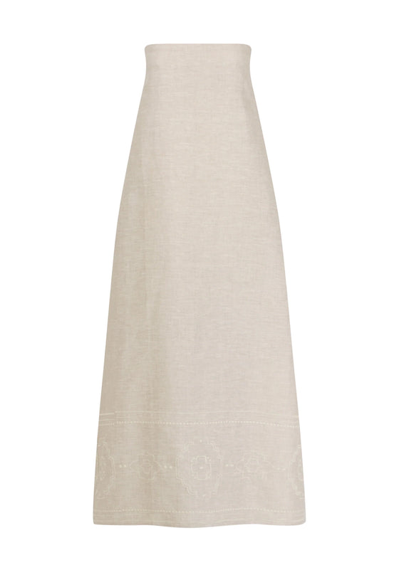 Kari Linen Strapless Dress