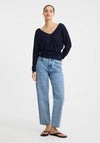 Micah V Neck Pullover Navy