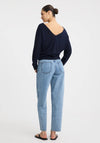 Micah V Neck Pullover Navy
