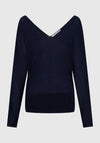 Micah V Neck Pullover Navy