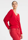 Micah V Neck Pullover Poppy