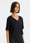 Millie V Neck T Black
