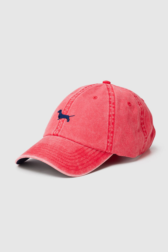 Dachshund Cap Washed Red