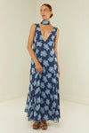 Viola Dress Blue Hibiscus