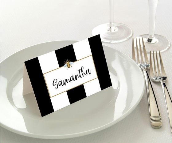 Place Cards - Striped Bee 45 pack