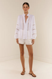  Bella Blouse White Linen