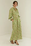 Marigold Dress Green Floral Tile