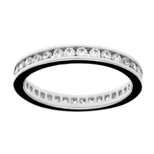  Rhodium CZ Eternity Band