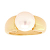 Yellow Gold & Whire Freshwater Pearl Ring