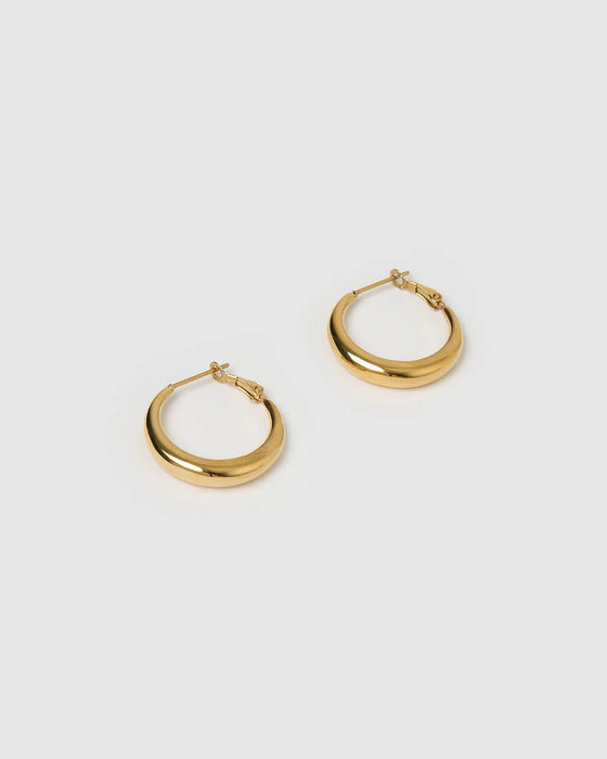 Riley Gold Hoop Earrings Small