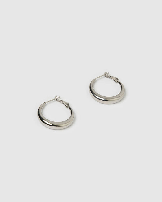 Riley Silver Hoop Earrings Small