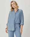 Indigo Button Down Top