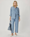 Indigo Button Down Top