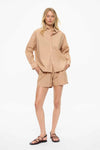 Chiara Long Sleeve Shirt - Toffee