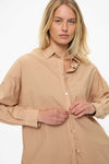 Chiara Long Sleeve Shirt - Toffee