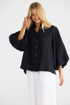 Alina Shirt Blk linen
